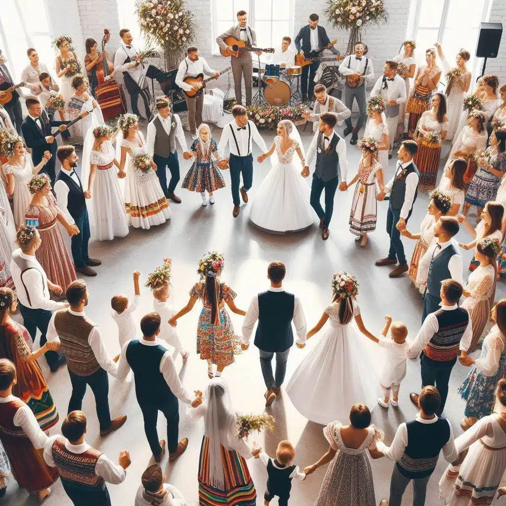 düğünde toplu dans